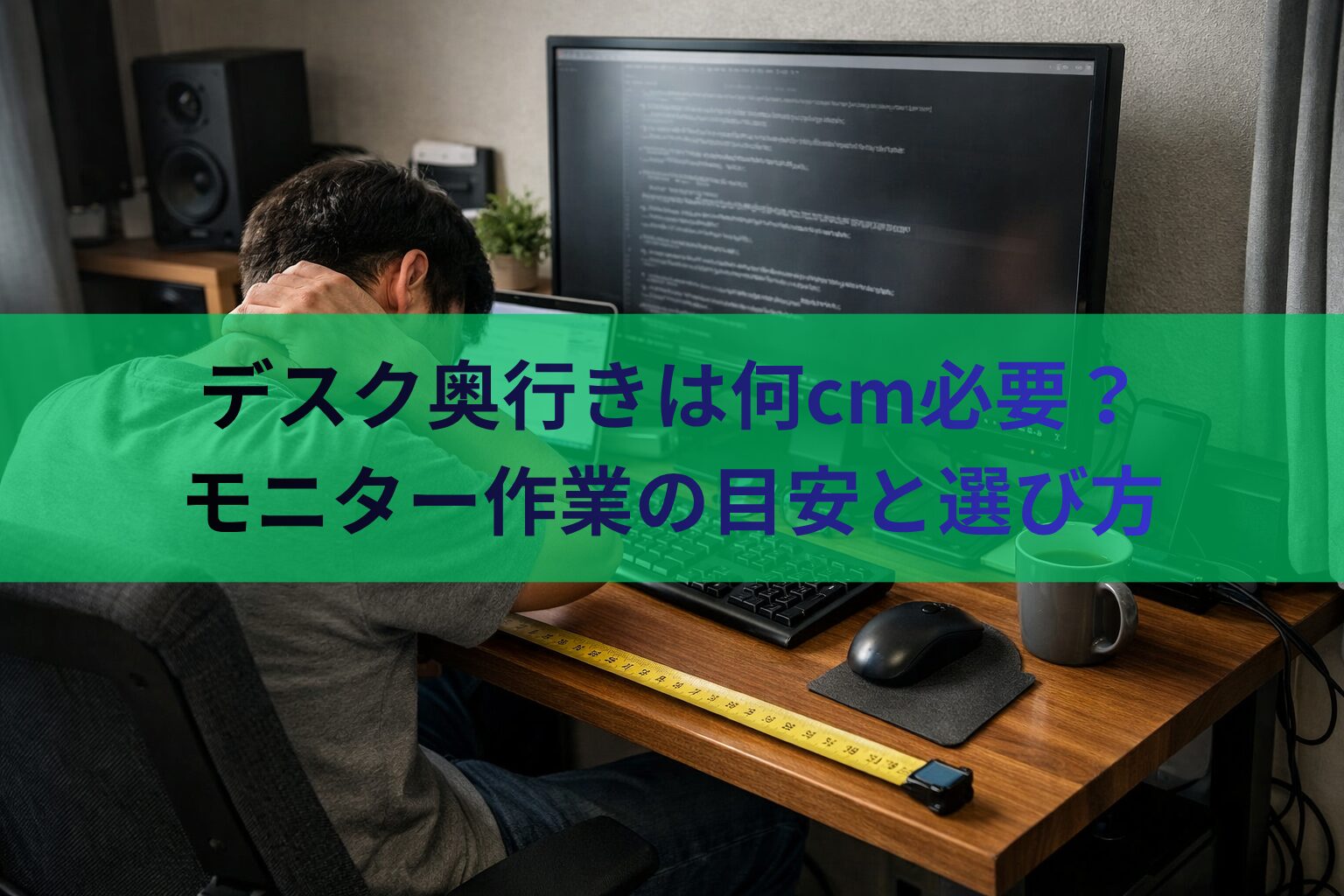 デスク奥行きは何cm必要?モニター作業の目安と選び方 | デスク環境ラボ